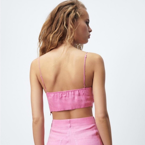 Pink Zara Crop Top - US L - Picture 3 of 9
